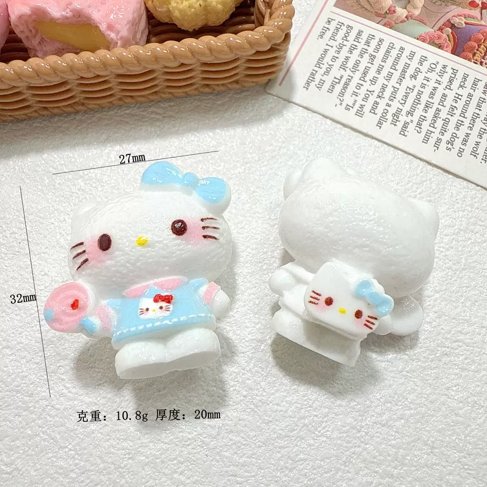 3D Lollipop K T resin charm, DIY mobile phone case keychain dollhouse
