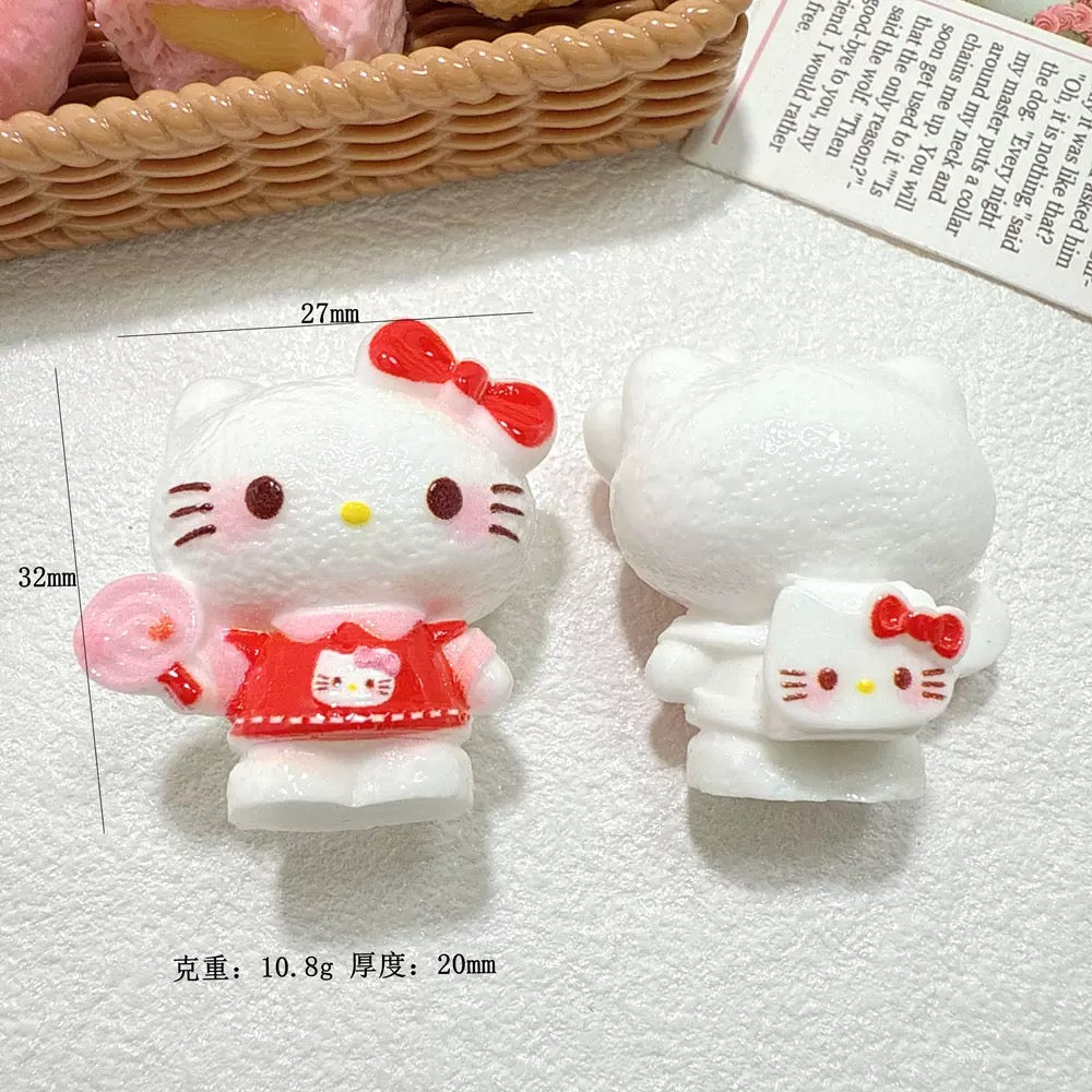 3D Lollipop K T resin charm, DIY mobile phone case keychain dollhouse