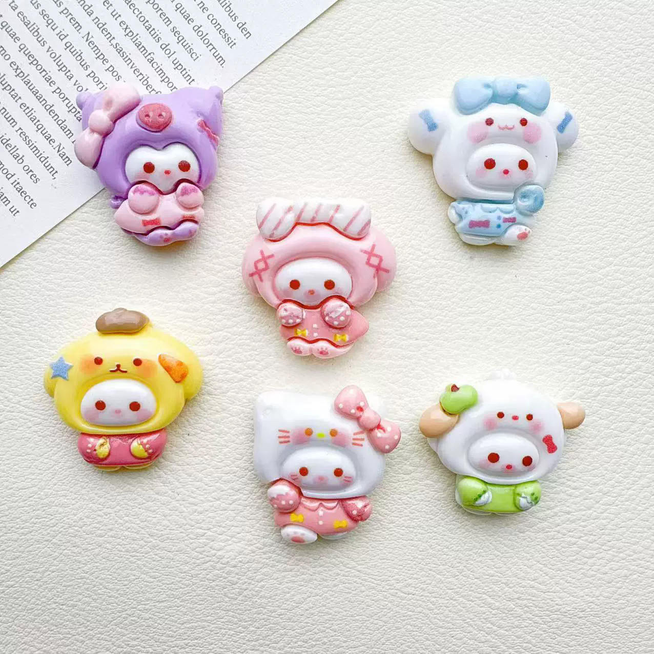 Cute resin cartoon charm