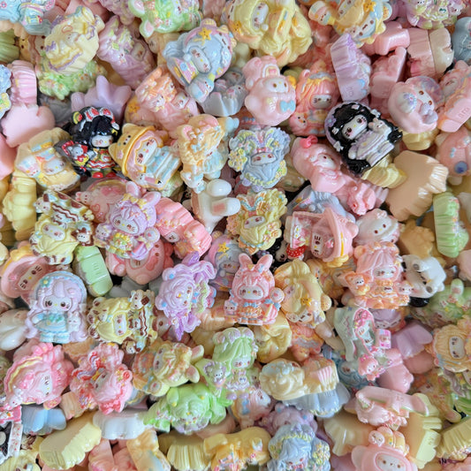 Selected resin cartoon charm mix