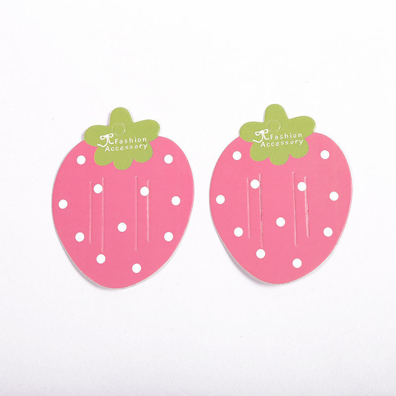 Pink Strawberry Barrettes Packaging Bag