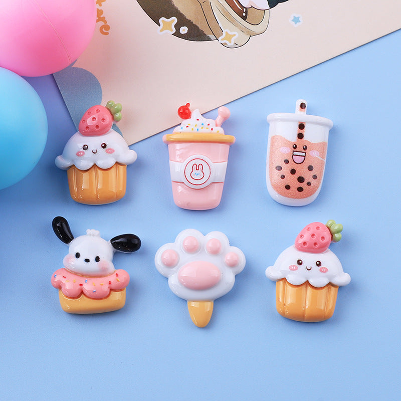 Milk Tea Cake Charm